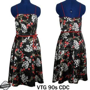 Rampage CDC Japanese Floral Print Strap Dress 6